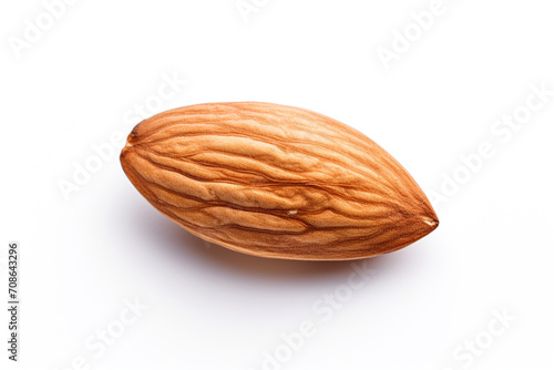 Almond isolated on white background created with Generative Ai