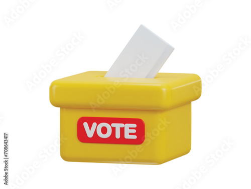 ballot box 3d vector icon