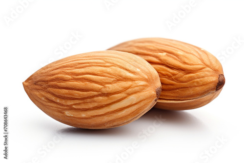 Almond isolated on white background created with Generative Ai
