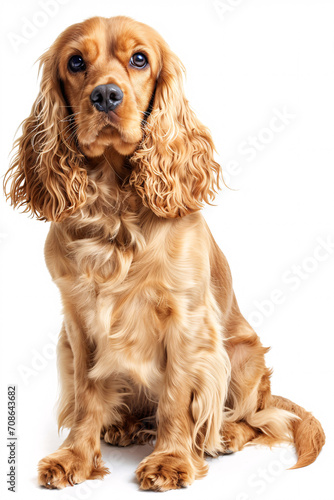 Cocker Spaniel dog isolated on white background