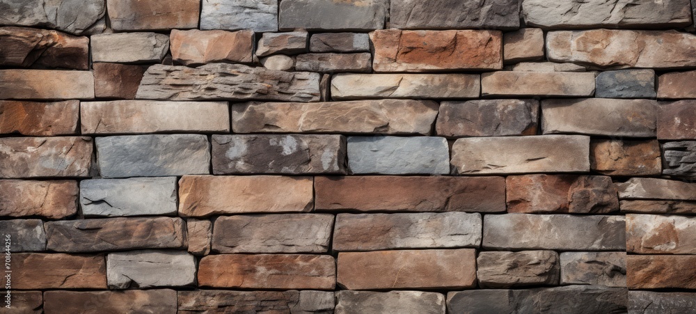 Stone bricks old wall texture banner wallpaper. Stone Bricks wall texture. Horizontal photo. For banners, posters, advertising.