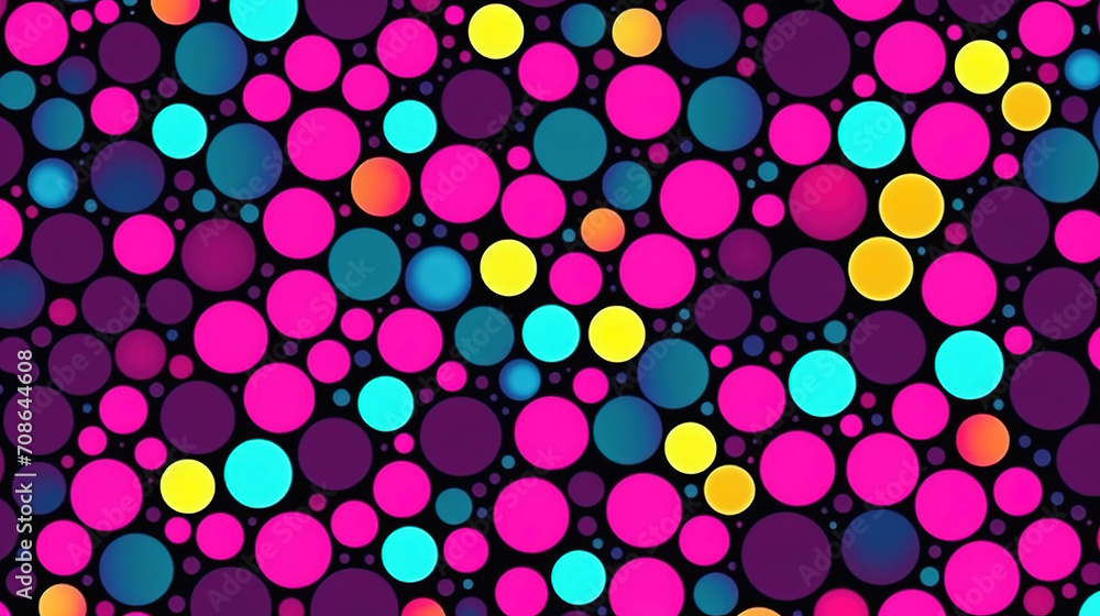 Tileable colorful cyan, magenta, yellow and black pop art polka dot circle Tileable colorful cyan, magenta, yellow and black pop art polka dot circle