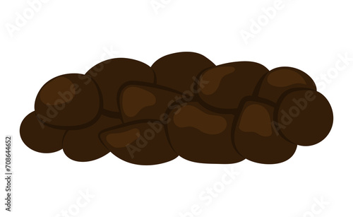 Poop excrement for bristol scale chart.  Flat design vector clip art poo illustration.