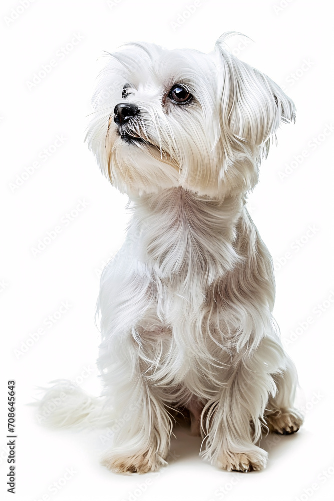 Maltese dog isolated on white background Maltese dog isolated on white background