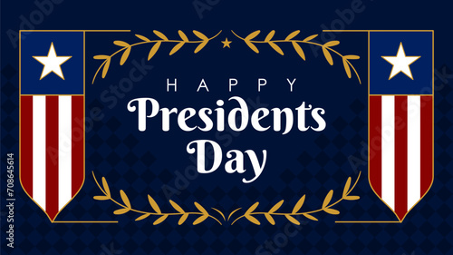vector happy presidents day banner template