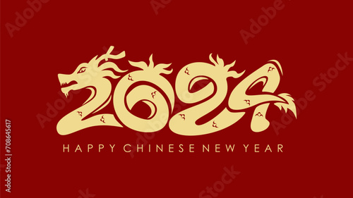 year of the dragon 2024 chinese new year background template