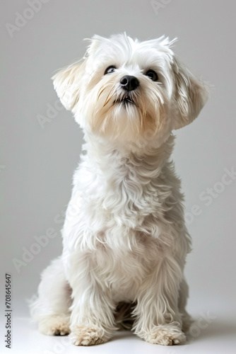 Maltese dog isolated on white background
