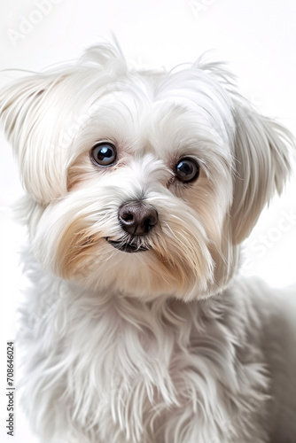 Maltese dog isolated on white background