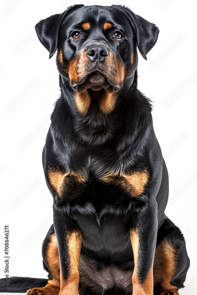 Rottweiler dog isolated on white background Rottweiler dog isolated on white background