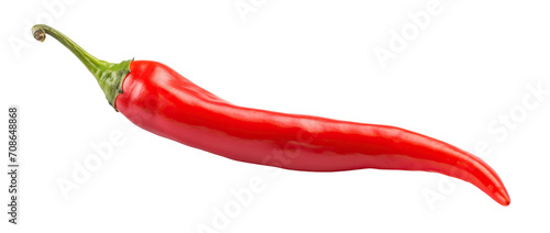 Delicious red chili pepper cut out