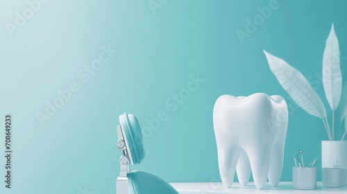 Dental clinic advertisment background with copy space
