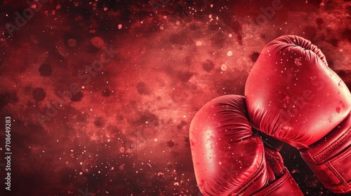 Boxing advertisment background with copy space © olegganko
