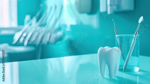 Dental clinic advertisment background with copy space