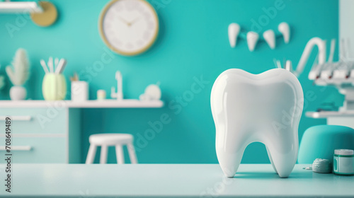 Dental clinic advertisment background with copy space