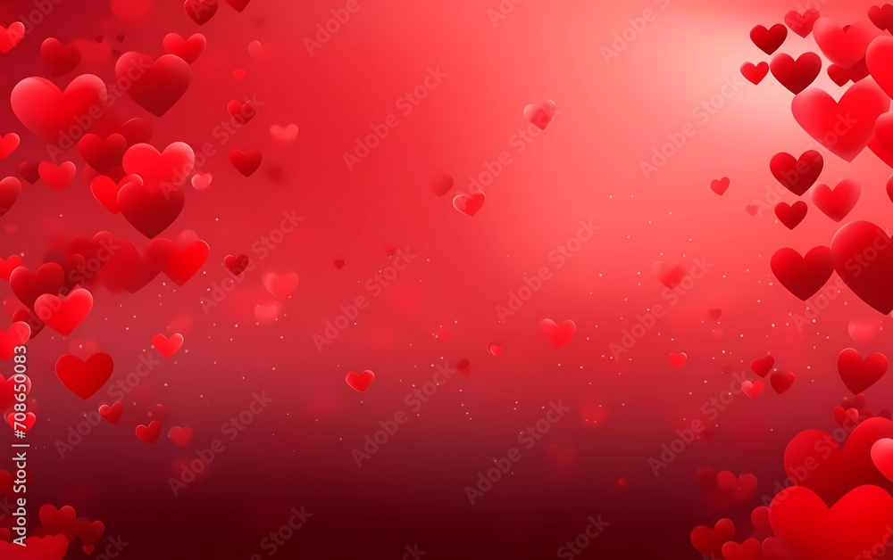 Valentine's Day background with lots of sweet hearts and red background. generative ai Valentine's Day background with lots of sweet hearts and red background. generative ai