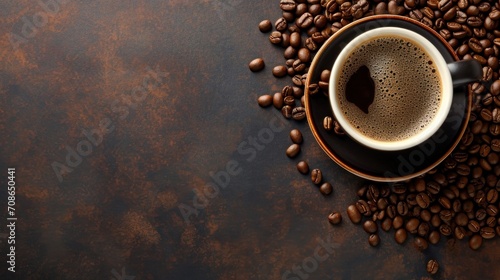 coffee shop advertisment background with copy space