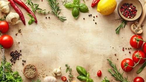 Cooking class advertisment background with copy space