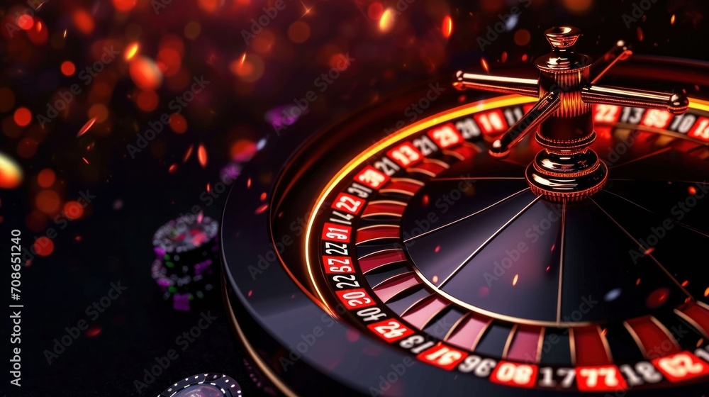 Naklejka premium black casino background with copy space