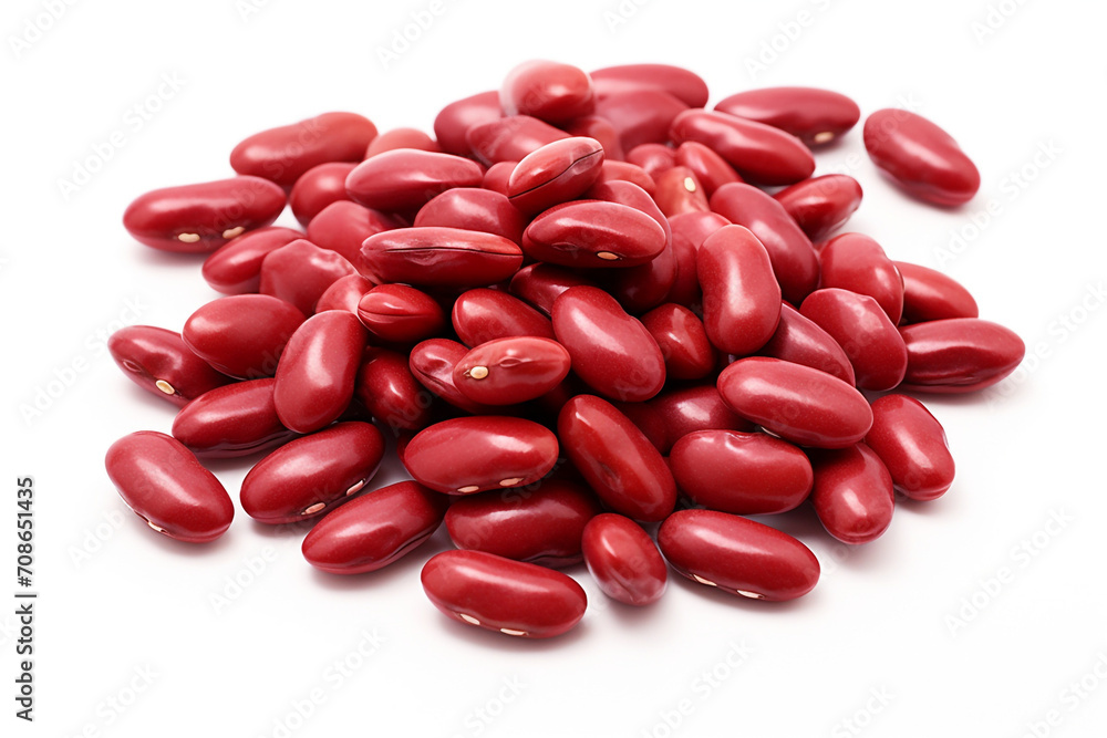 Kidney Beans isolated on white background created with Generative Ai Kidney Beans isolated on white background created with Generative Ai