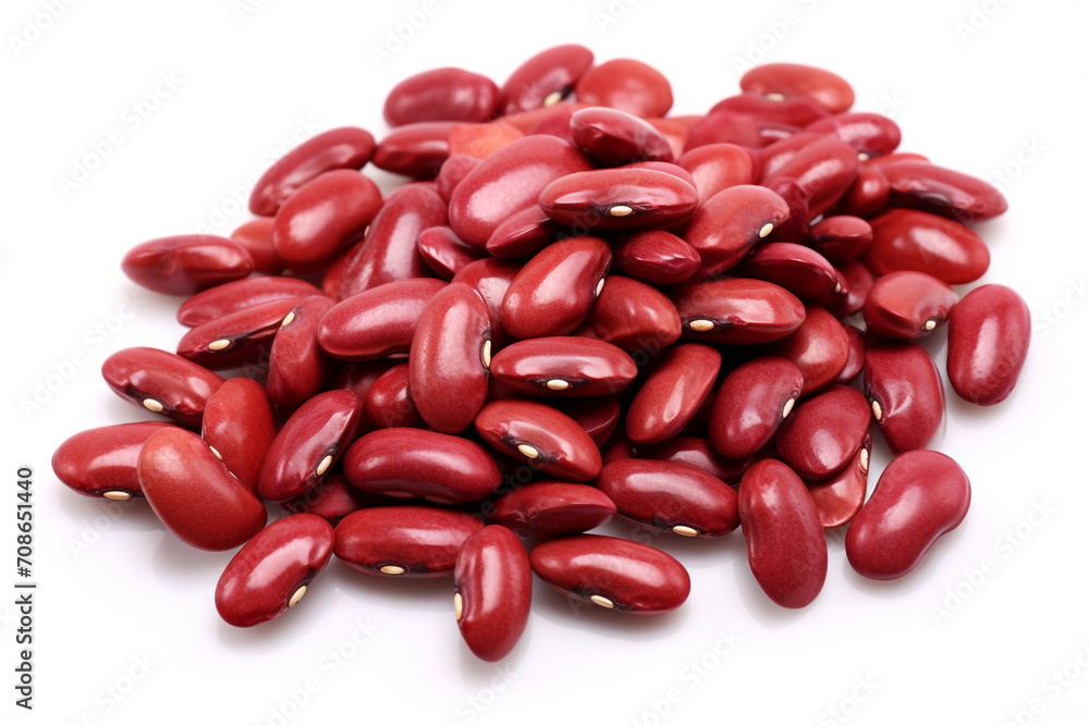 Kidney Beans isolated on white background created with Generative Ai Kidney Beans isolated on white background created with Generative Ai
