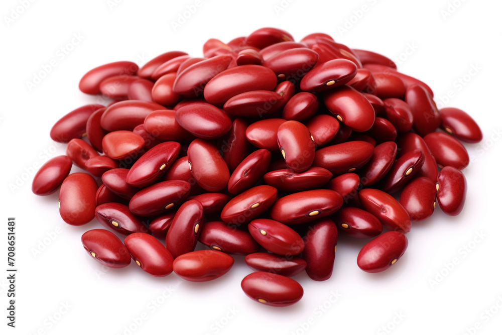 Kidney Beans isolated on white background created with Generative Ai Kidney Beans isolated on white background created with Generative Ai