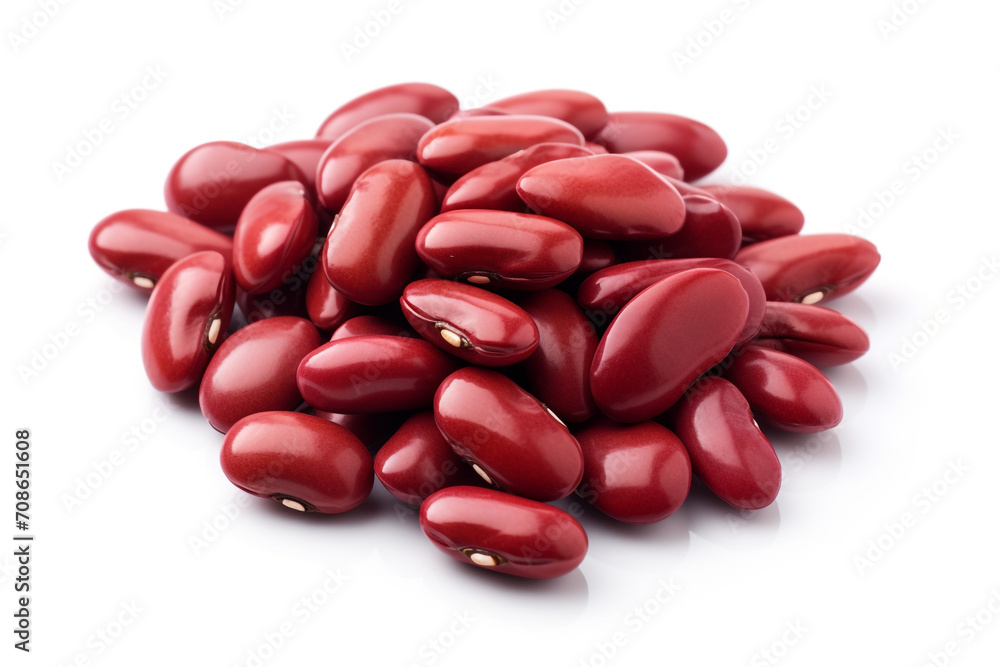 Kidney Beans isolated on white background created with Generative Ai Kidney Beans isolated on white background created with Generative Ai