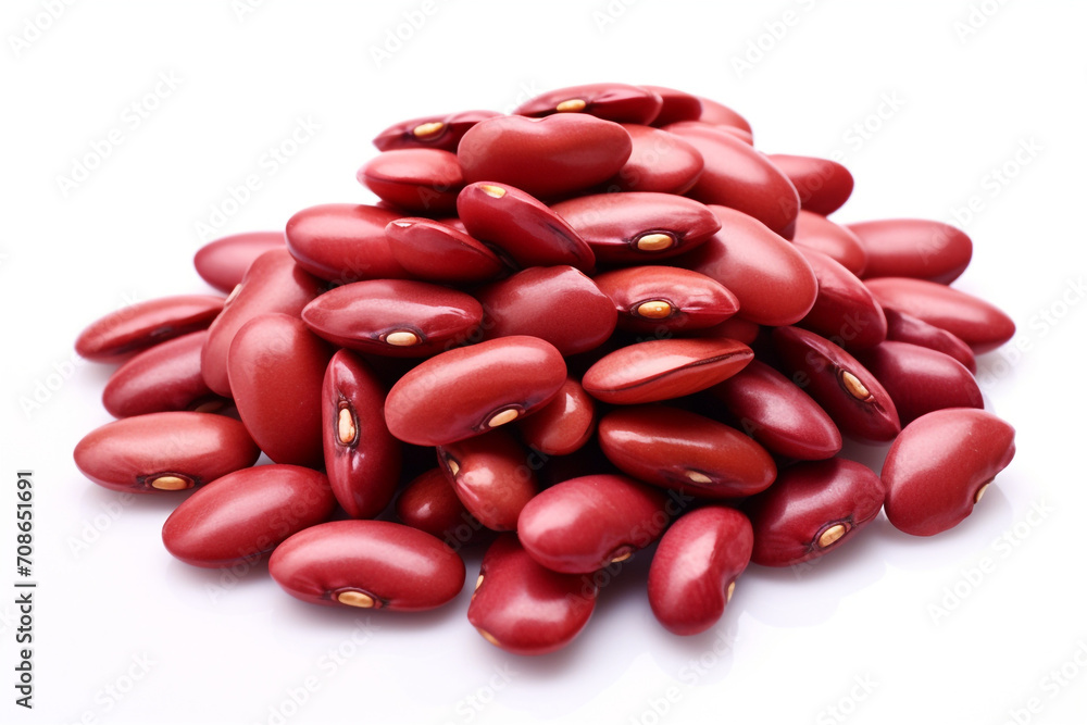 Kidney Beans isolated on white background created with Generative Ai Kidney Beans isolated on white background created with Generative Ai