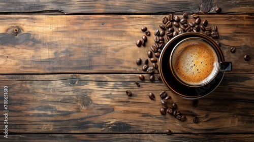 coffee shop advertisment background with copy space