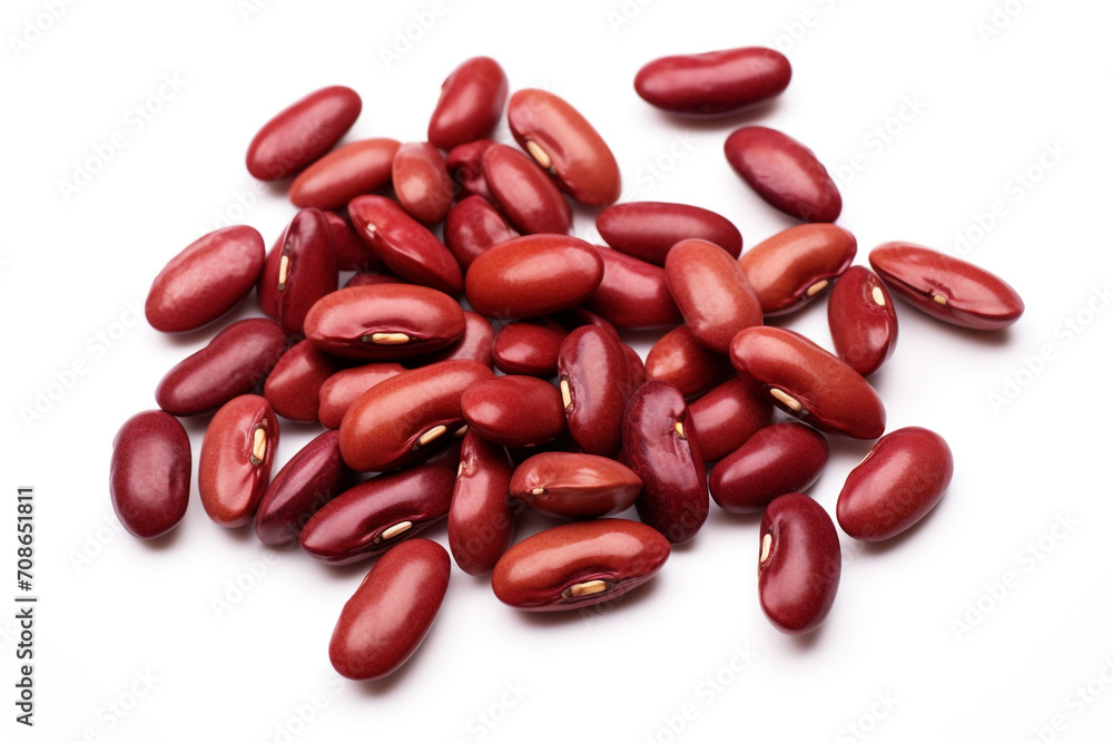 Kidney Beans isolated on white background created with Generative Ai Kidney Beans isolated on white background created with Generative Ai