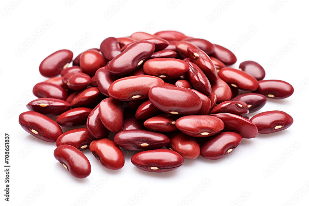 Kidney Beans isolated on white background created with Generative Ai Kidney Beans isolated on white background created with Generative Ai