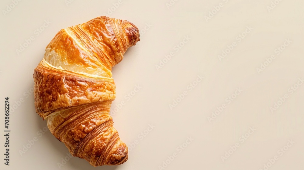 croissant advertisment background with copy space