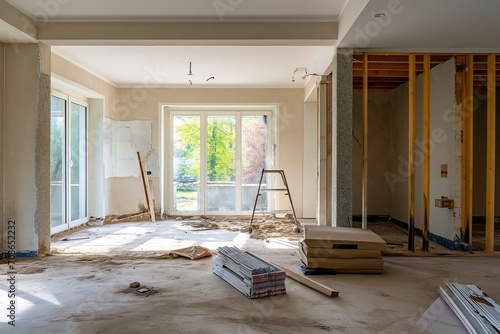 Renovation of the interior of a house. House under construction