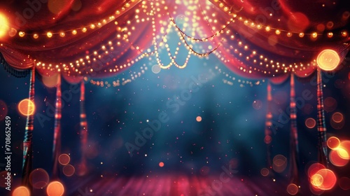 circus advertisment background with copy space