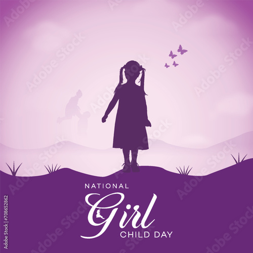 national | girl | child | day | poster |  celebration.. concept. banner. template. design, Happy, Children’s | Day | Holiday, concept | Girl, Child | International Day,
banner, card,  post, with text 