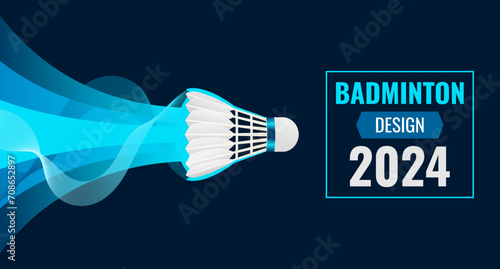 Badminton shuttlecock vector illustration. Badminton background. Badminton design. Shuttlecock vector design