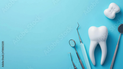 Dental clinic advertisment background with copy space