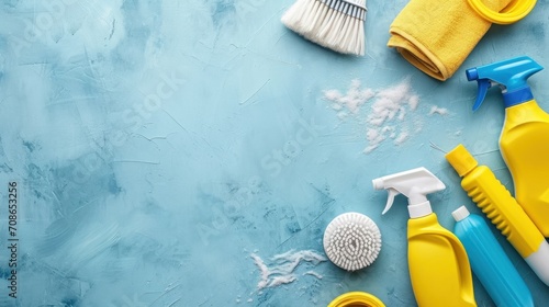 cleaning company advertisment background with copy space