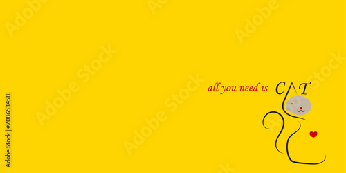 minimalist image of a cat. all you need is a cat. best pets