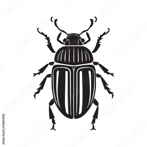 animal bug kit and style logo and icon black and white silhouette spider cockroach bee drawing vector illustration © VectBox