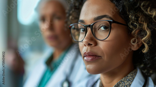 Portrait of the adult doctor consulting a patient. Client in the clinic. Doctors on the work. © Tamara