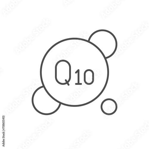 Coenzyme Q10 line outline icon