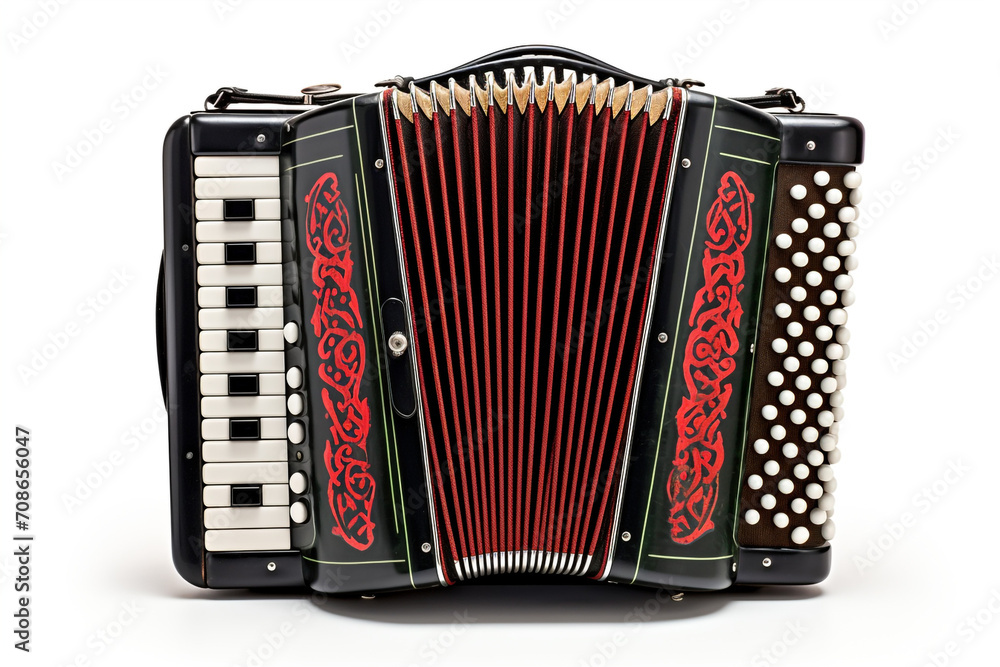 Play Accordion isolated on white background created with Generative Ai Play Accordion isolated on white background created with Generative Ai