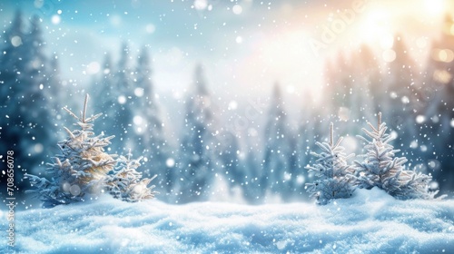 magic winter background with copy space © olegganko