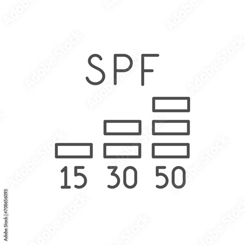SPF gradation line outline icon