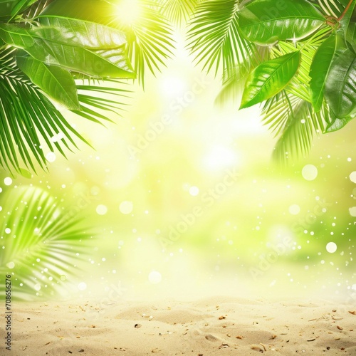 magic summer background with copy space