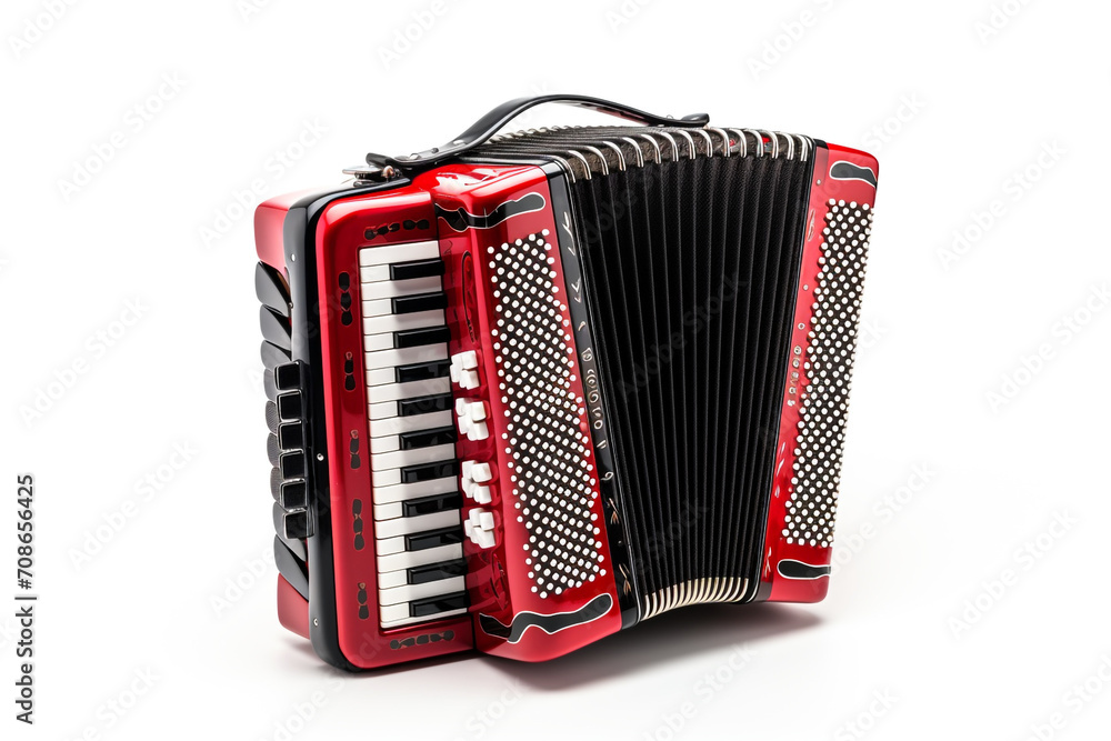 Play Accordion isolated on white background created with Generative Ai Play Accordion isolated on white background created with Generative Ai