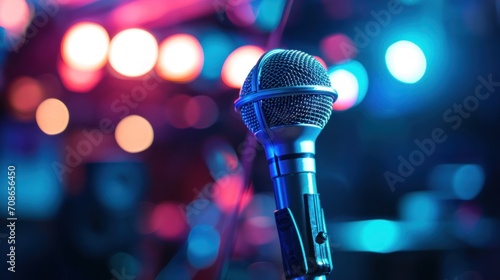 Karaoke advertisment background with copy space