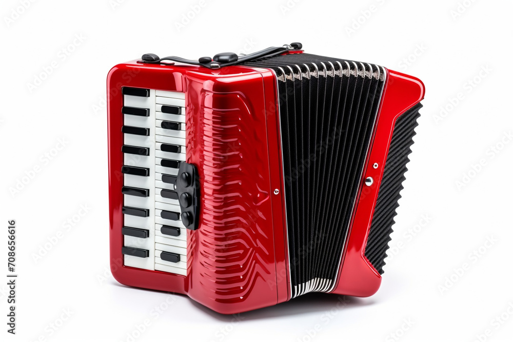 Play Accordion isolated on white background created with Generative Ai Play Accordion isolated on white background created with Generative Ai
