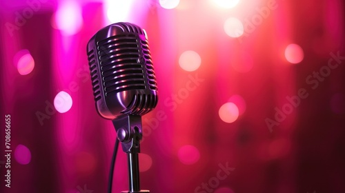 Karaoke advertisment background with copy space
