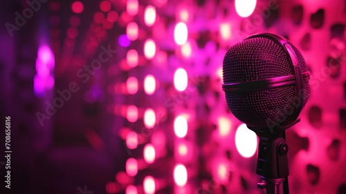 Karaoke advertisment background with copy space